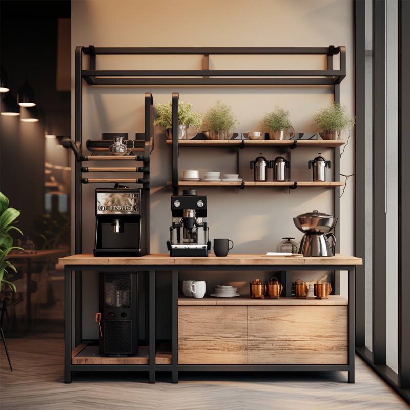 шкаф на бюфет за кафе бар